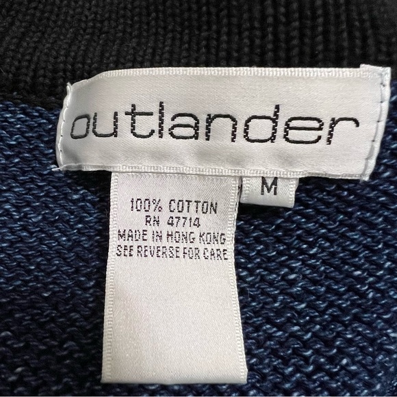 Vintage Outlander Navy & Black Sweater Cardigan - Picture 9 of 10